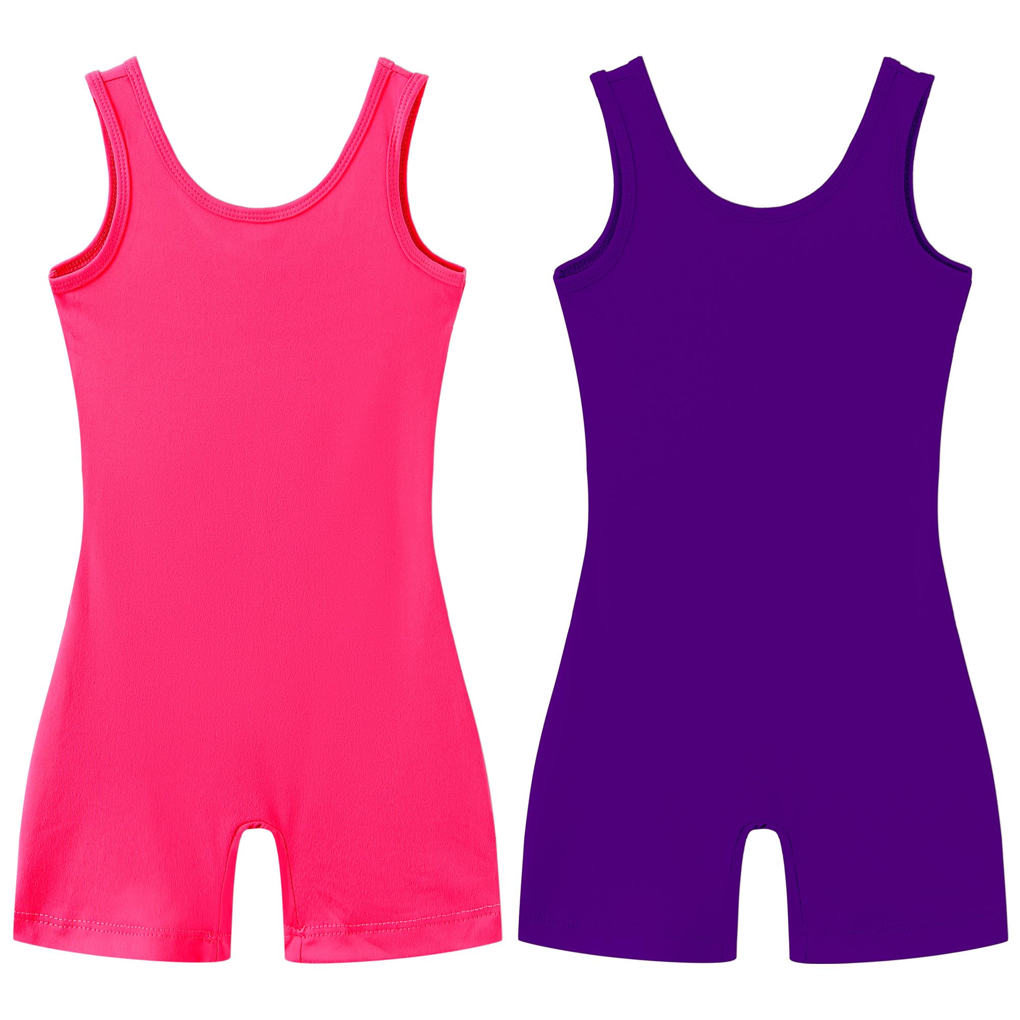 KSK KAISHEK Bling Bling Gymnastics Leotards for Girls with Shorts, Tumbling Unitards Dance Ballet Biketards 4-11 Years