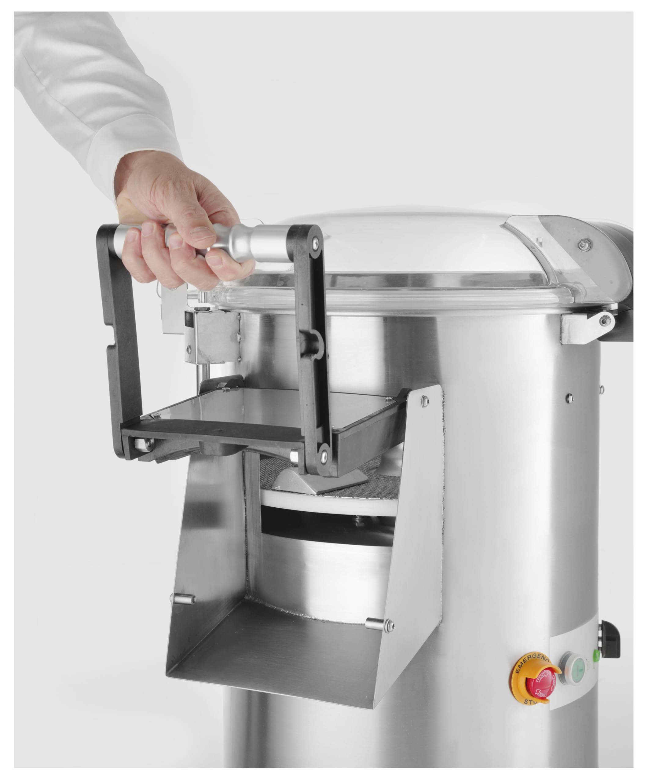 HENDI Pelapatate professionale, macchina pelapatate elettrica, 18kg per carico, capacità 240–360kg/h, peso 42,4kg, 230V, 1100W, 622x540x(H)997mm, acciaio inox