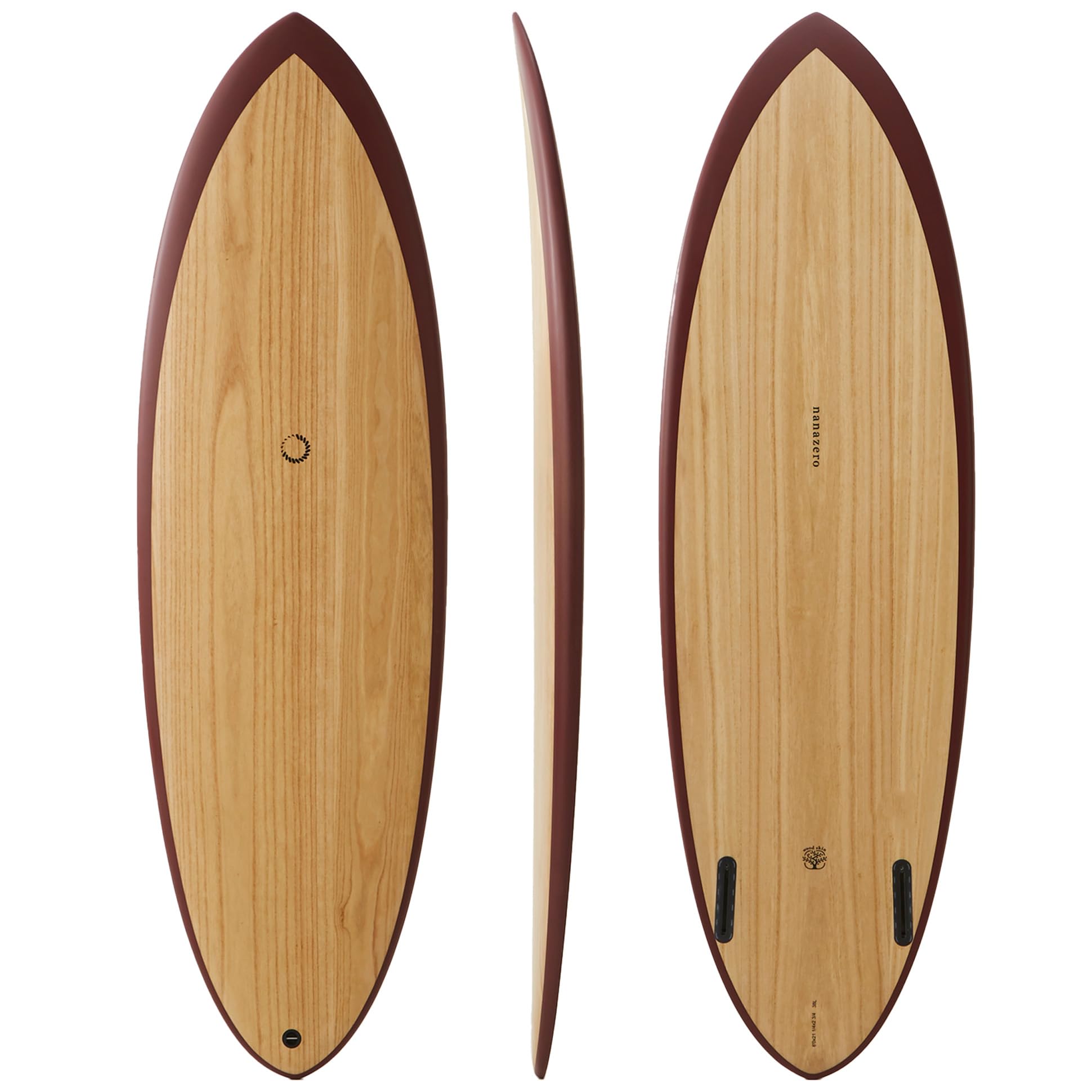 nanazero Wood Skin Surfboard Hybrid HB01 Twin Egg 6'0