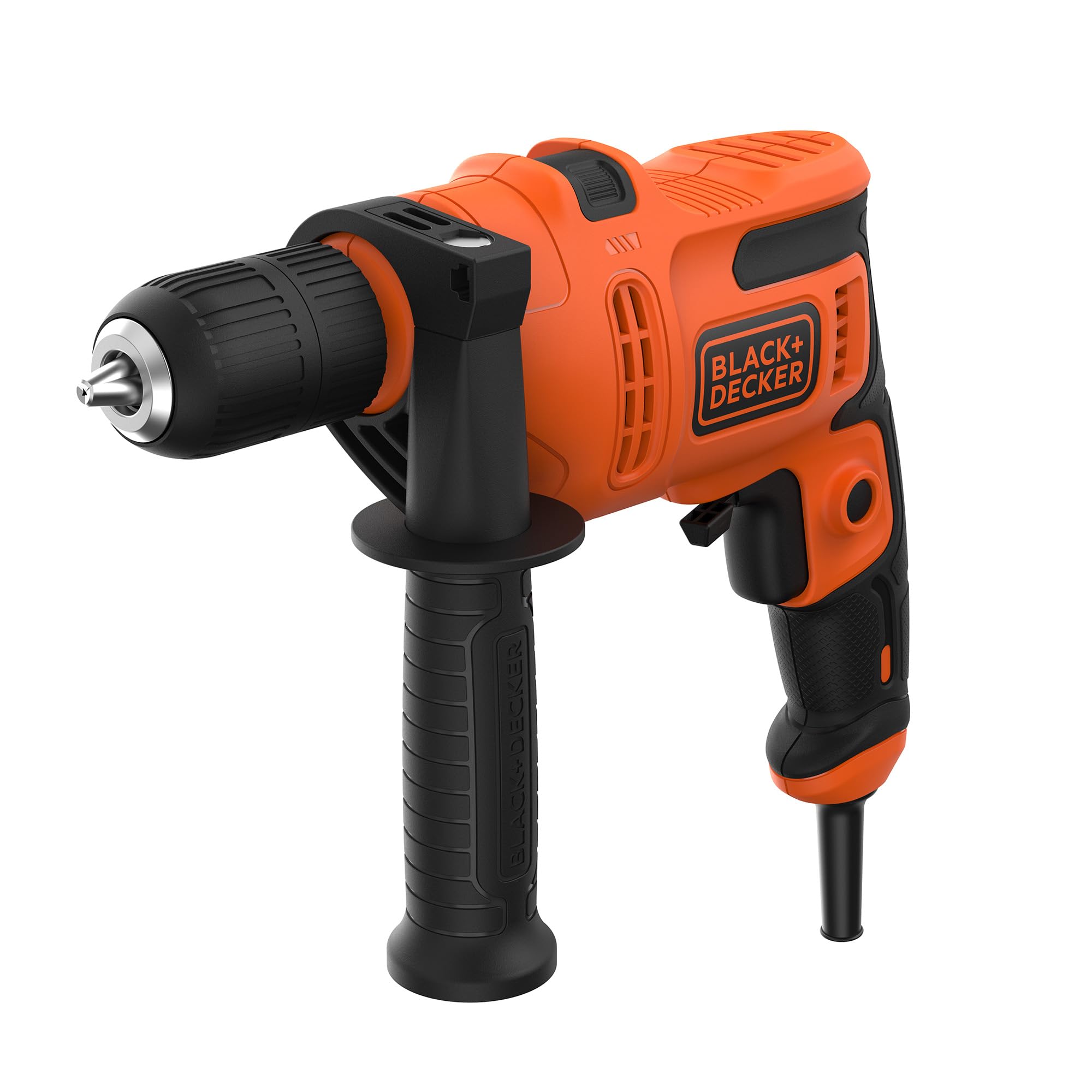 BLACK+DECKER BEH200-GB - Herramienta eléctrica para taladro de martillo (500 W, mango lateral)