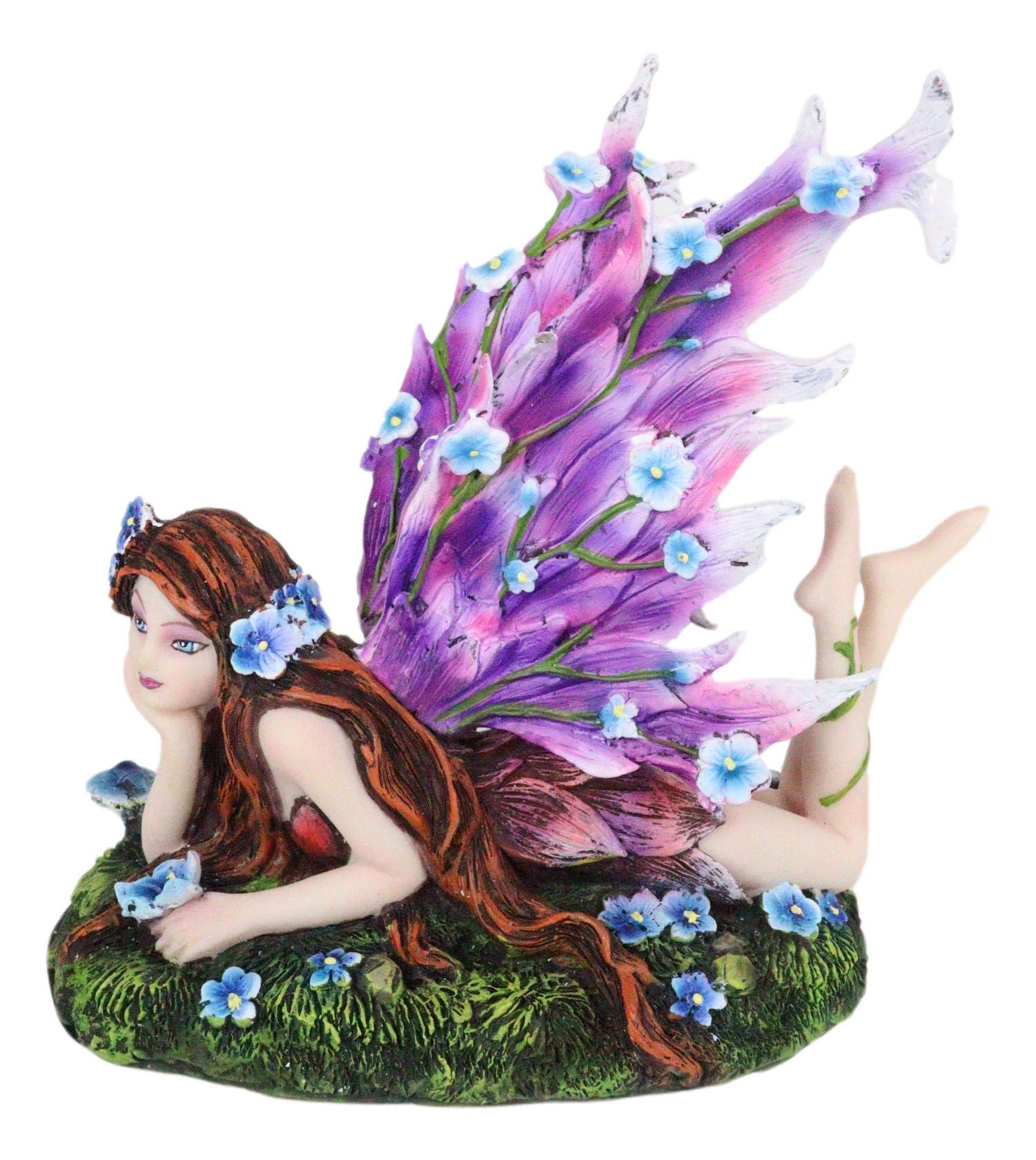 Amazon.co.jp: Ebros Enchanted Meadows 美しい青い牡丹の妖精 日光浴