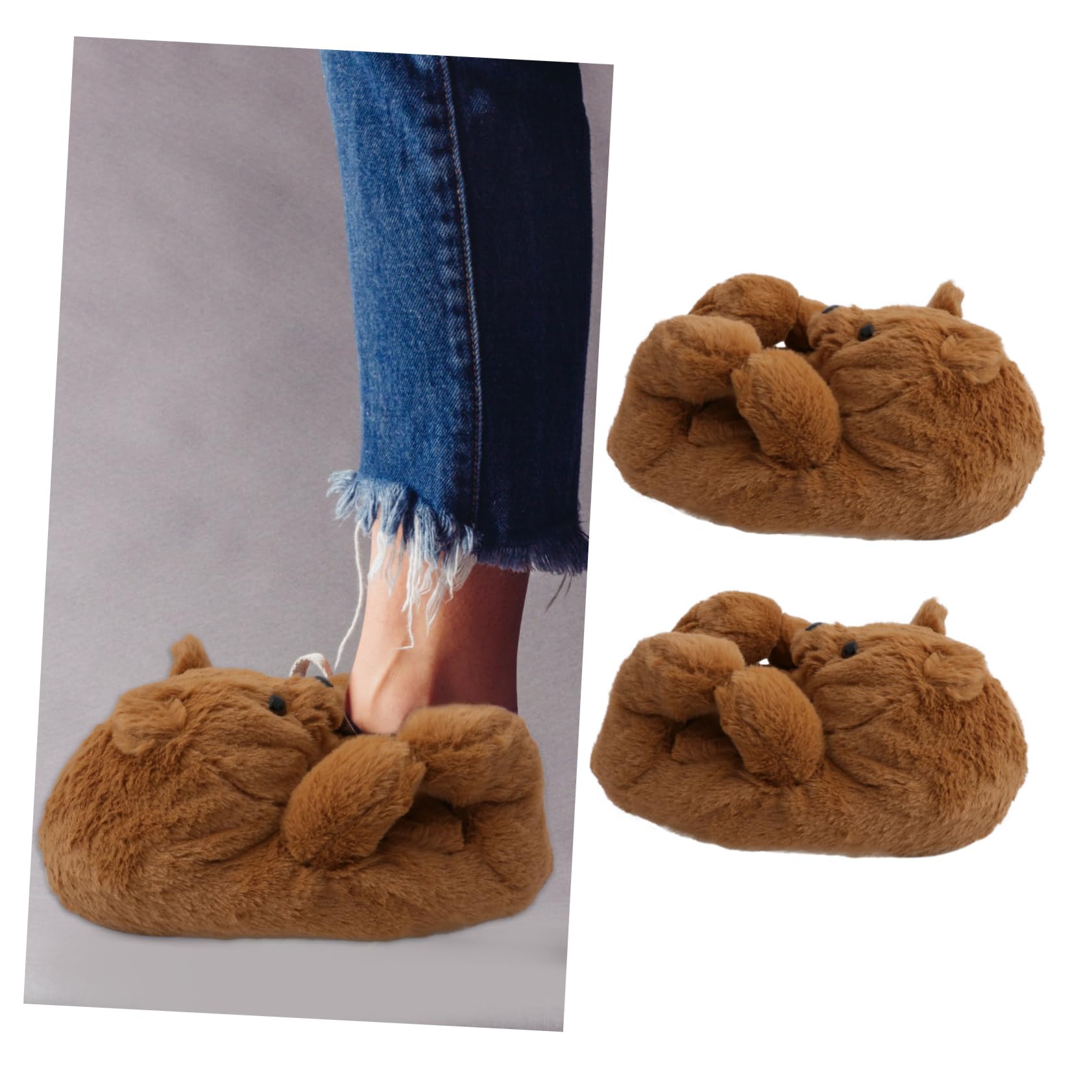 Pantofole a Forma Di Orsacchiotto Pantofola Di Peluche Dei Cartoni Animati Pantofola Domestica Pantofole Da Per Donna Dell'orso Del Fumetto Rosa