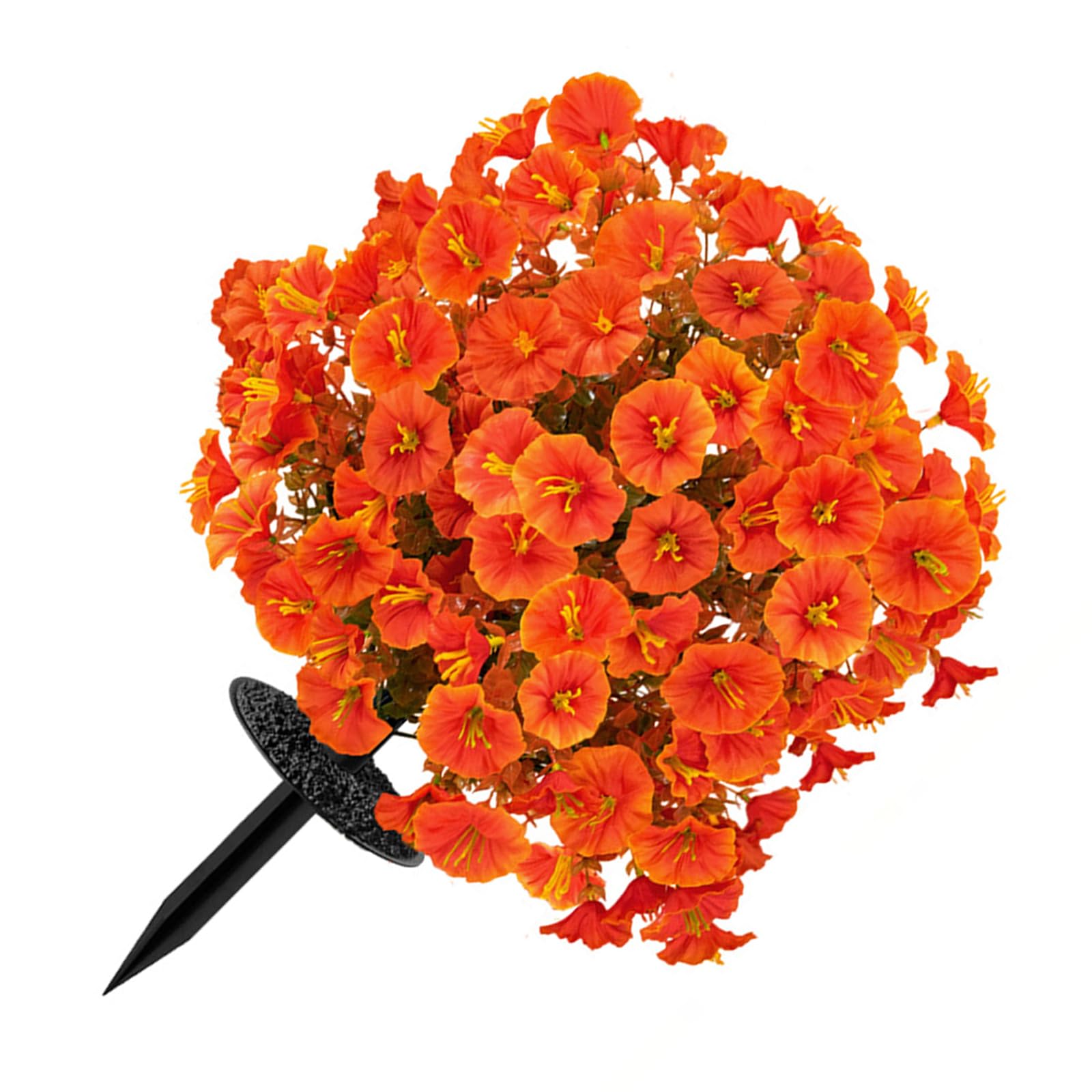 Sbshiouu Artificial Morning Glory Plant with Ground Stake Weather Resistant Realistic Flower for Garden Patio Front Porch Realistic Blossomy Arrangement