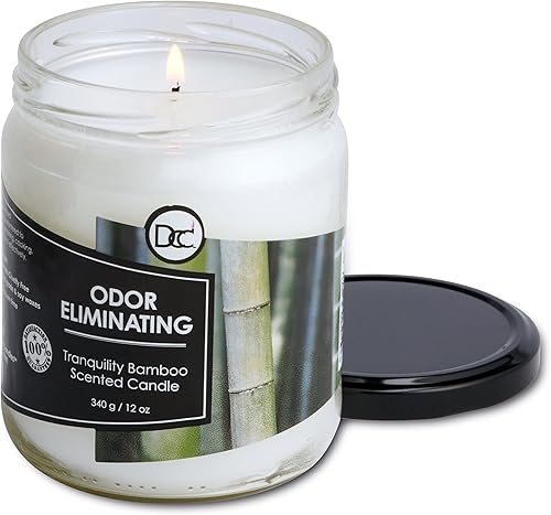 Miniatura 3 de Vela altamente perfumada que elimina el olor de bambú, elimina el 95% de los olores de mascotas, humo, alimentos y otros olores rápidamente, hasta