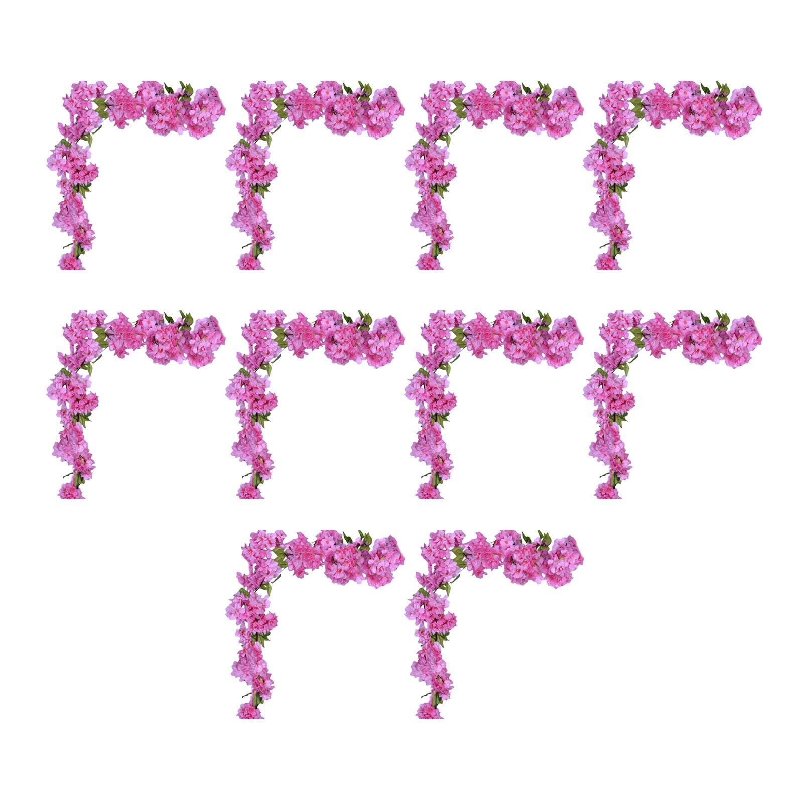 Tsophreniq 10Pcs Artificial Cherries Blossom Flower String for Intimate Wedding Decoration Colorful Hanging Florals Vine Accessory Room Decoration