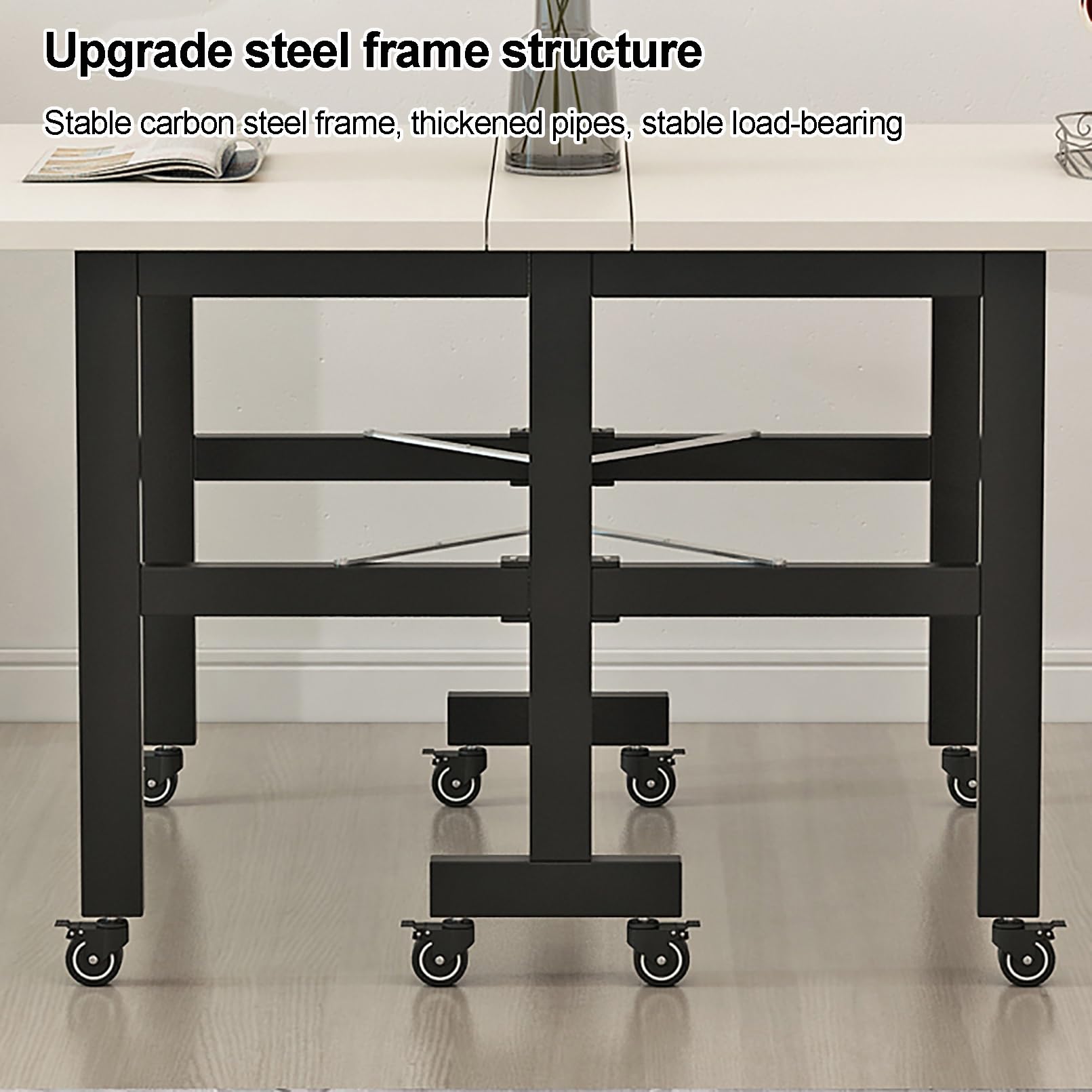 Amazon｜移動式折りたたみテーブル 移動可能で伸縮可能なキッチン