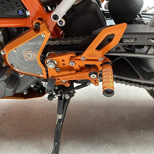 Miniatura 7 de NICECNC Funda protectora de cadena negra y reposapiés ajustable compatible con KTM DUKE 250390 2018 2019 2020 2021