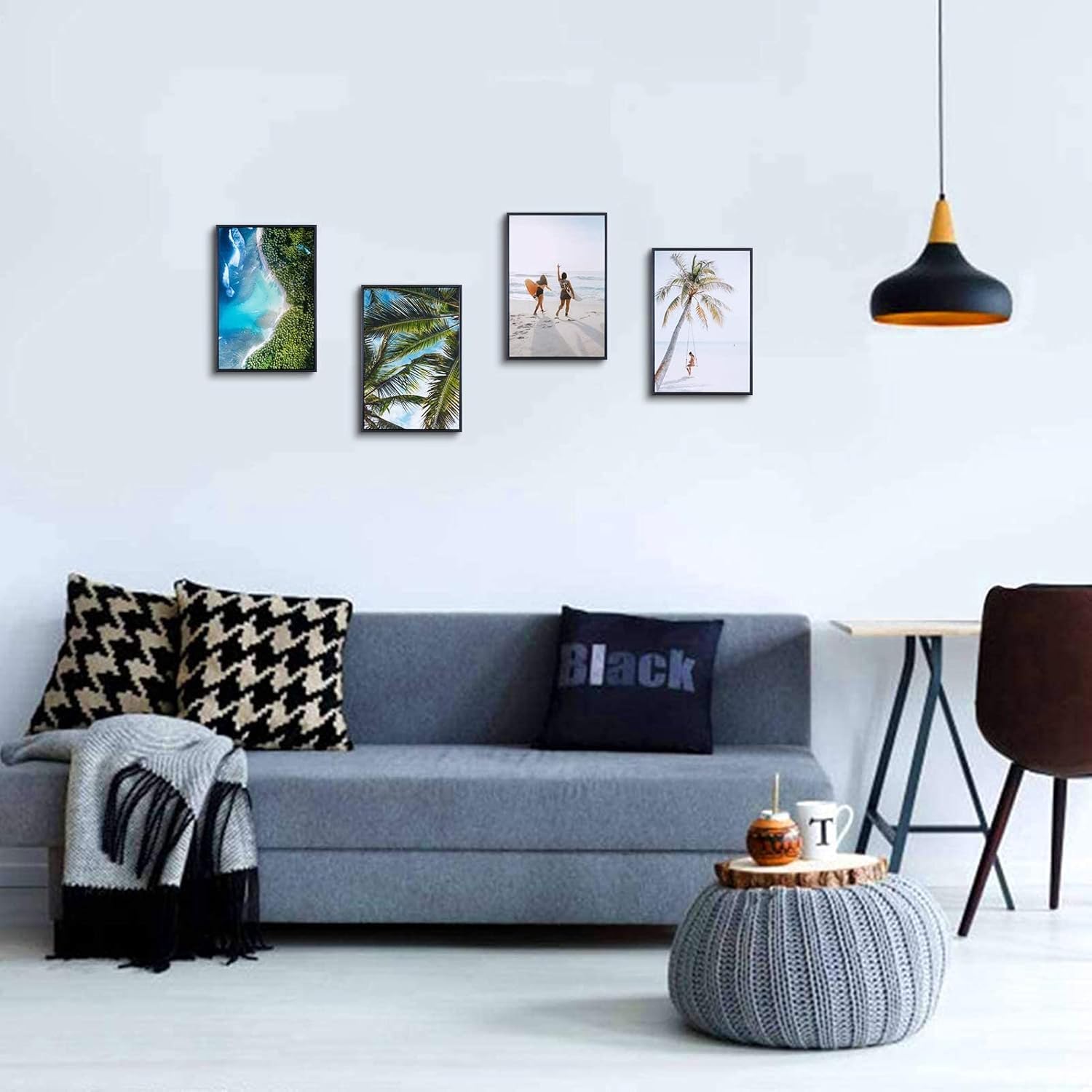 Ramka na dokumenty A2 z czarnego aluminium, zestaw 2 ramek na plakaty z frontem z pleksiglasu, 42 x 59 cm, ramka na zdjęcia do montażu na ścianie, zestaw 2 szt.