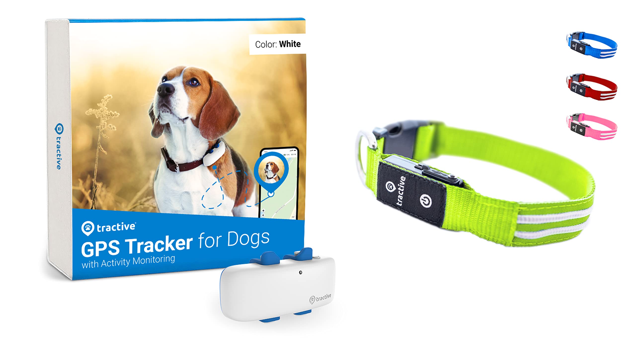 Tractivegps Dog Tracker Led Collar Live Location With Unlimited