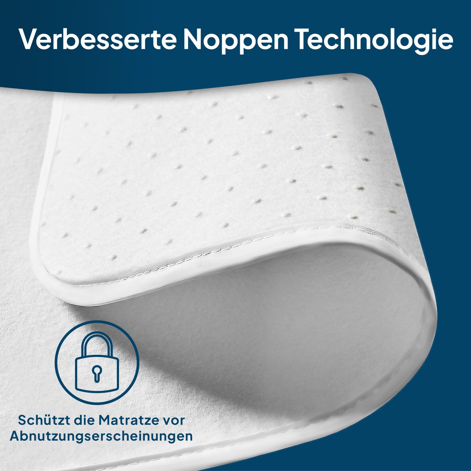 Blumtal® Protege sommier 160x200 haute qualité - Sous matelas certifié OEKO-TEX lavable en machine - Sous matelas anti condensation avec couche antidérapante - Isolateur de sommier 160x200 anti-glisse