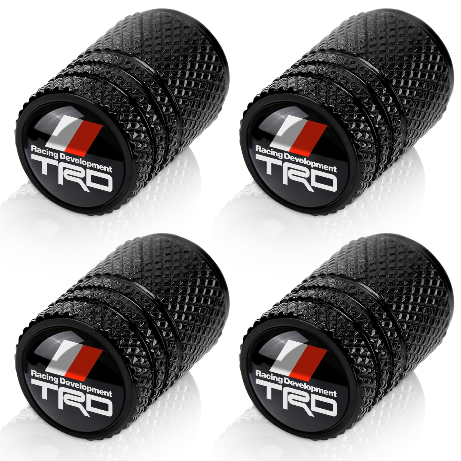 Amazon | タイヤバルブステムキャップ トヨタTRDメタルカーホイール 