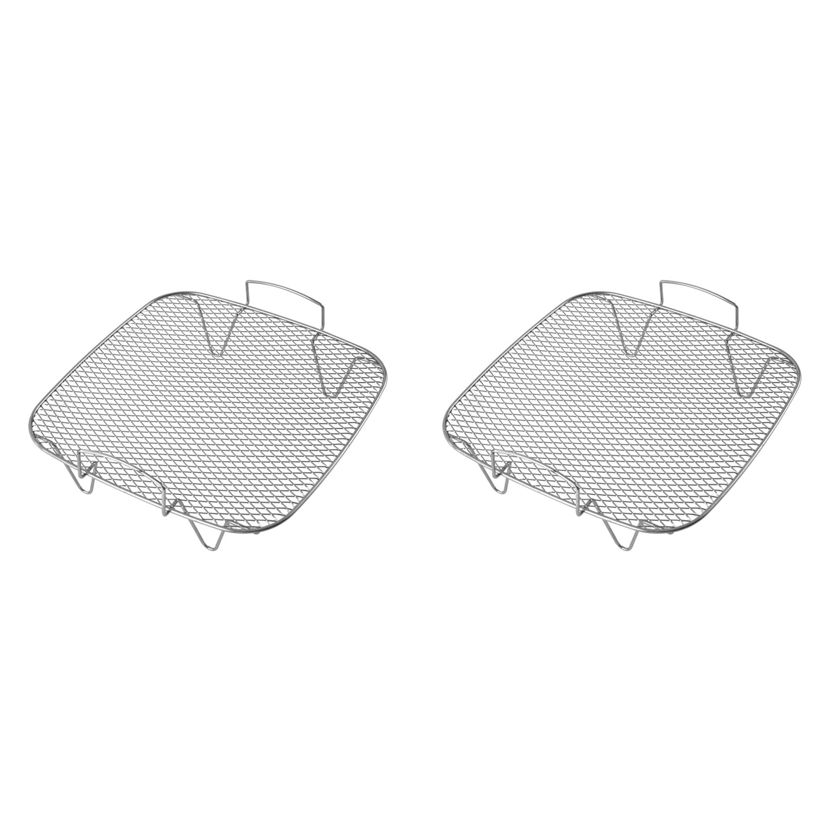 Hndhbfgrt 2pcs 9.37 Inch Air Fryer Hold, Layer Dehydrator Rack Toast Rack, Stainless Steel Accessories for 8 to 12QT Air Fryer