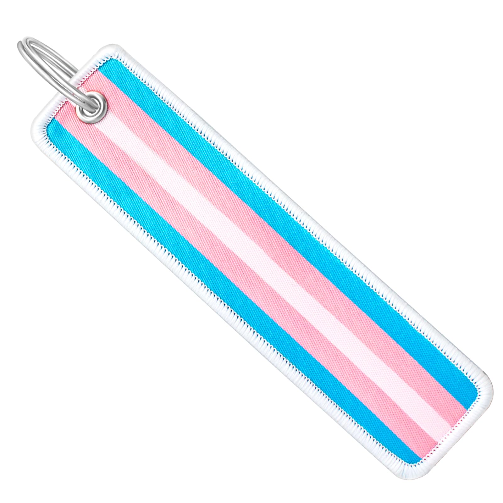 Nanafast LGBTQ Pride Keychain Gay Pride Keyring Rainbow Flag Key Chain for Pride Month Parades and Events Pride Accessories for Keys Backpacks Cars-Transgender