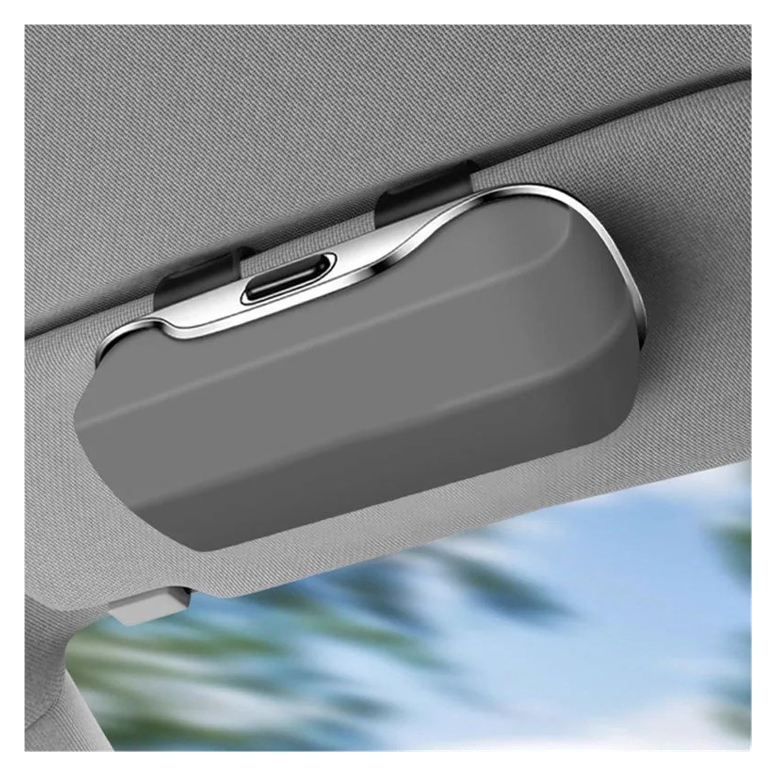 Boîte à lunettes de voiture en carbone avec clip antichoc - 7