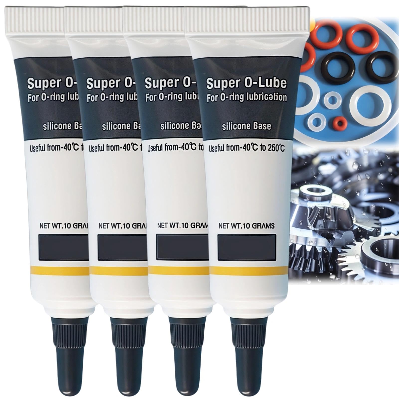 4pcs Silicone Grease for O-Rings - Plumbing Silicone Lubricant - Waterproof Faucet Lubricant - Plumbers Valve Grease