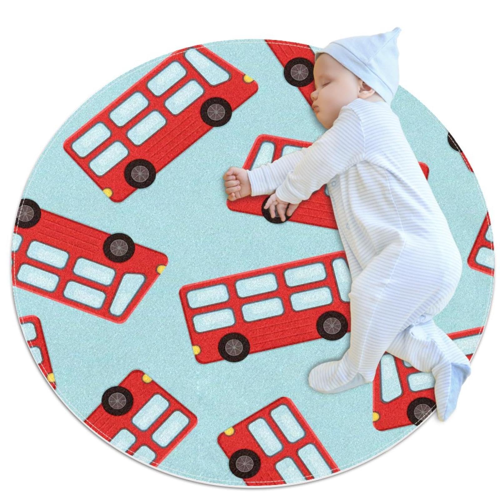 Tapis de salle de bain antidérapant à double niveau relief époustouflant rond 1,8m