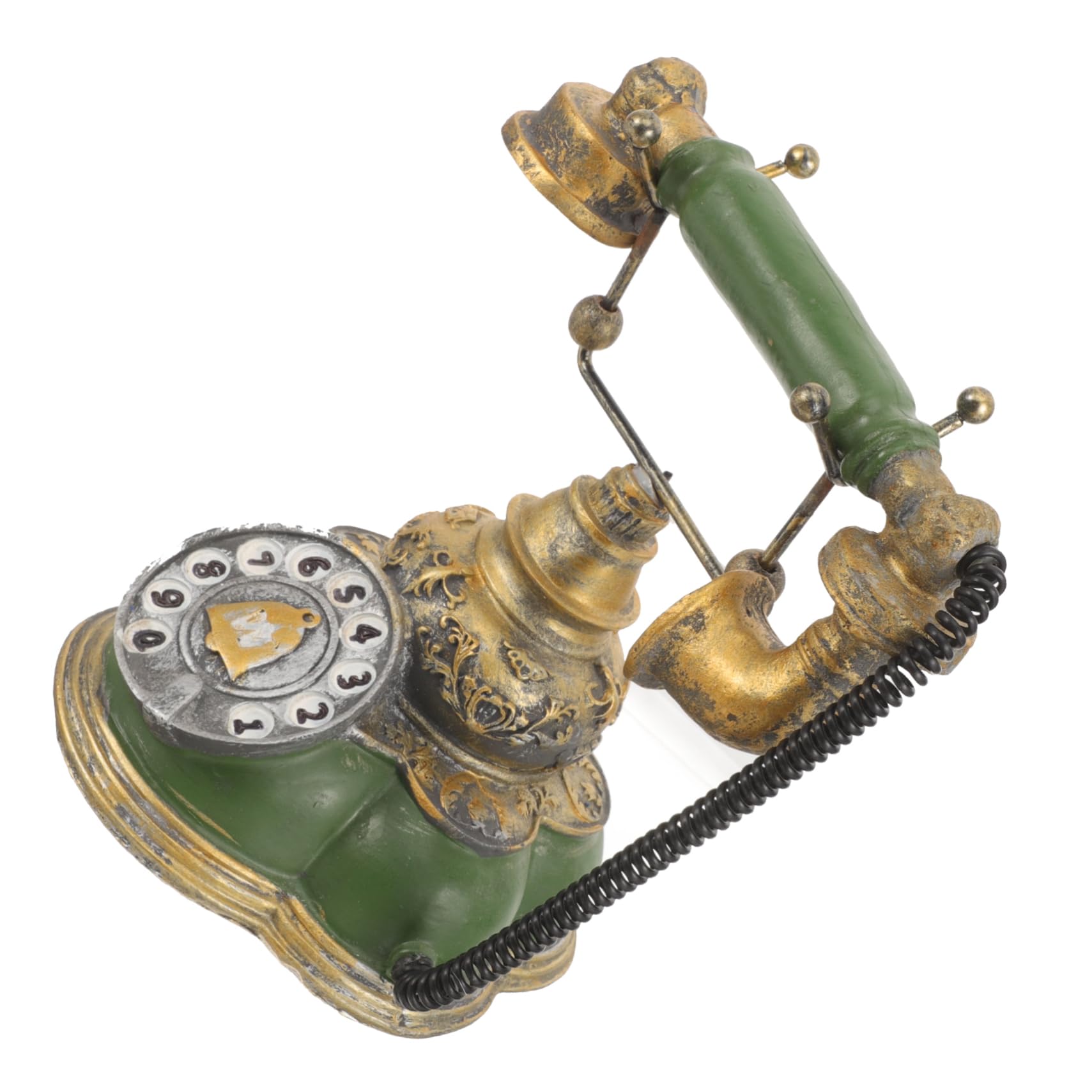 ERINGOGO Retro Rotary Phone Decor Vintage Craft for Home Office Unique House Ornament Old-Fashioned Design Calming for Cozy Atmosphere