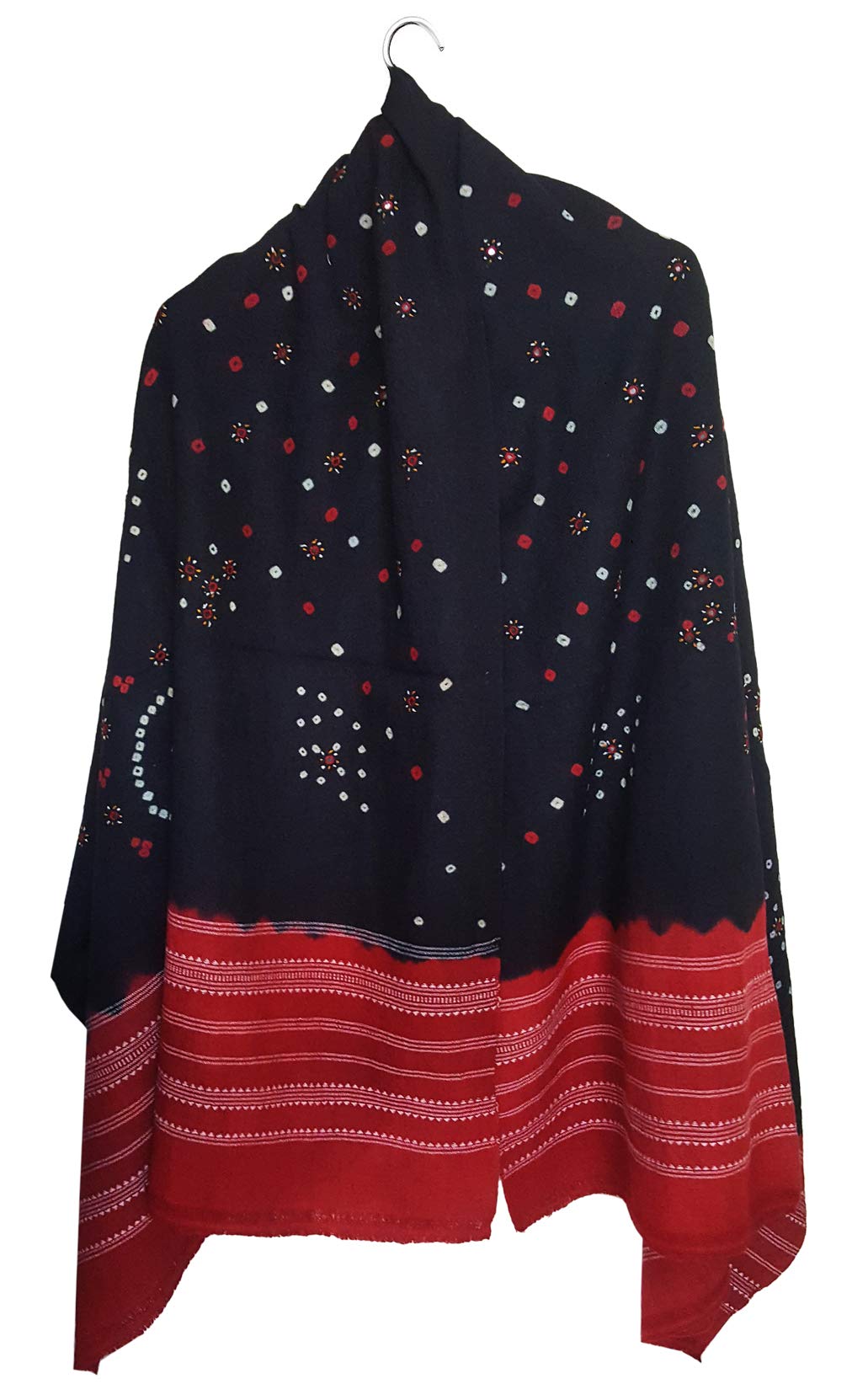 mehrunnisa Handcrafted Bandhani Tie & Die Woolen Shawl from Gujarat-picture-24