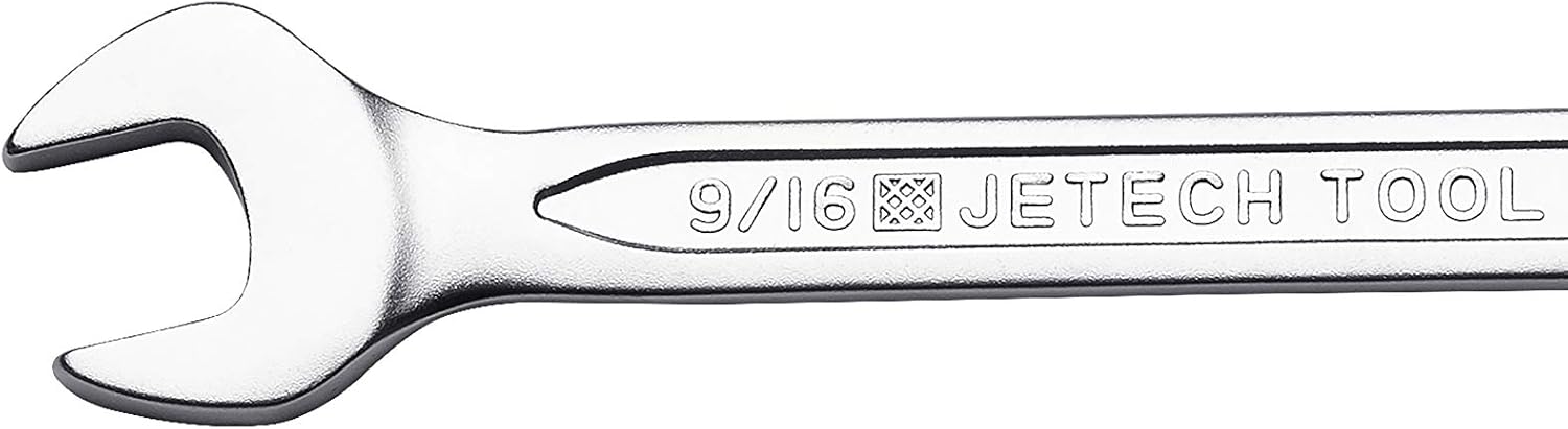 Jetech 9/16" Combination Wrench (12 Pack), SAE 12-Point Chrome Vanadium Steel Spanner, Industrial Grade with 15-Degree Offset, Sand Blasted Finish, Heat-Treated Forged Tool