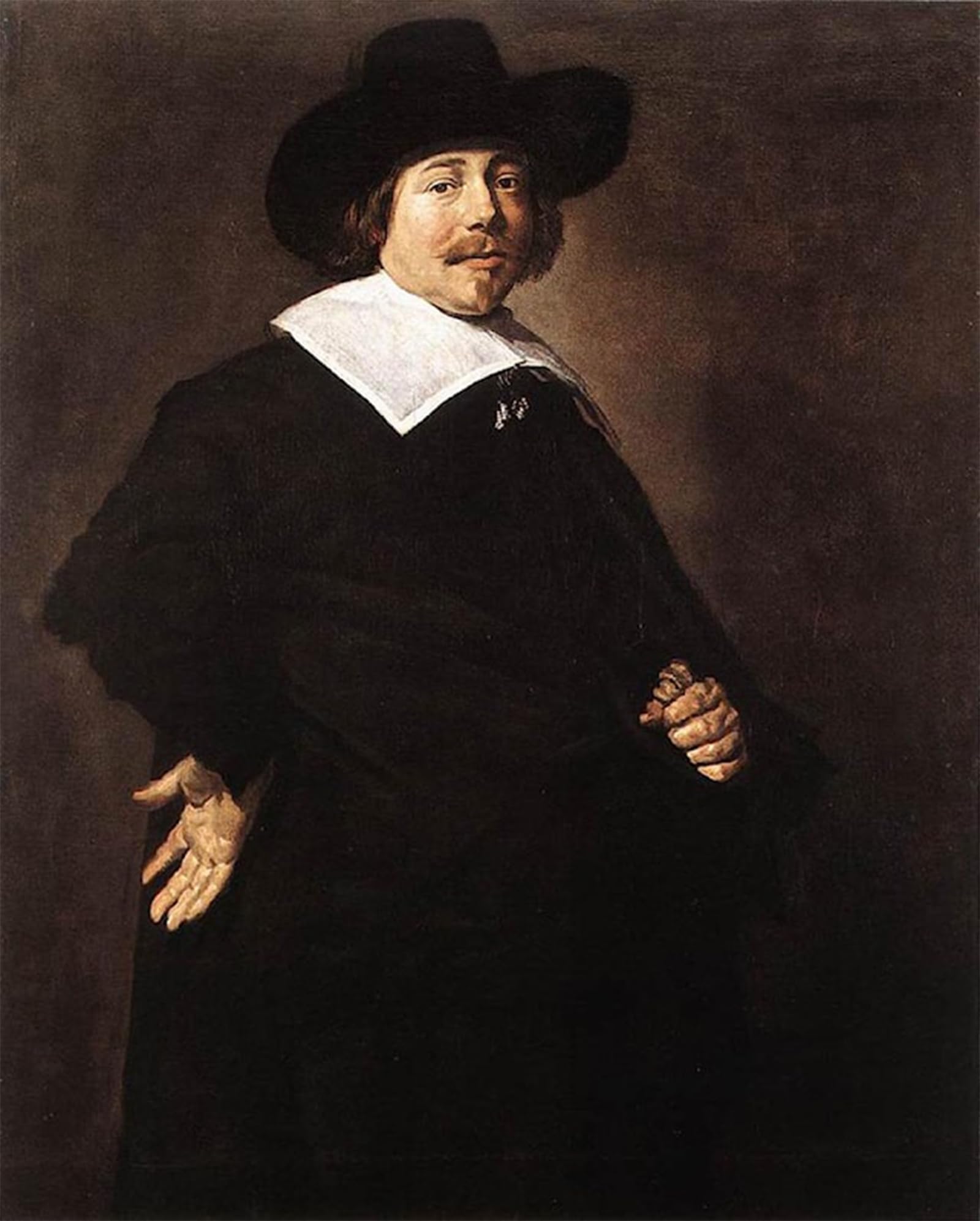 SERENDIPITP Retro Picture Poster Wall Art Pictures Painting Portrait of a Man Frans Hals Wall Art Canvas Print for Wall Decor 60x90cm