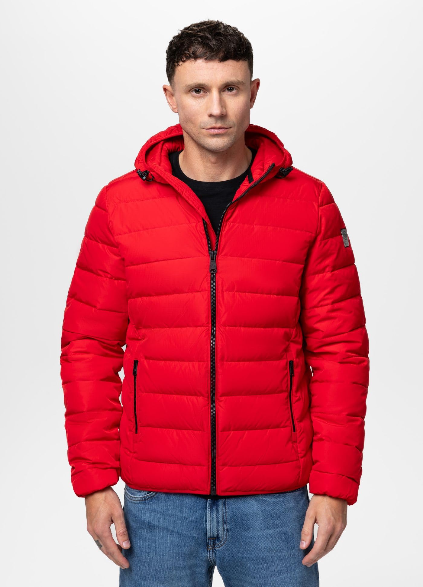 PITBULL - Chaqueta Hombre Invierno Seacoast III, Chaquetas Hombre con Capucha, Plumífero con Cierre de Cremallera, Chaqueta de Media Temporada, Bolsillos Laterales Confortables
