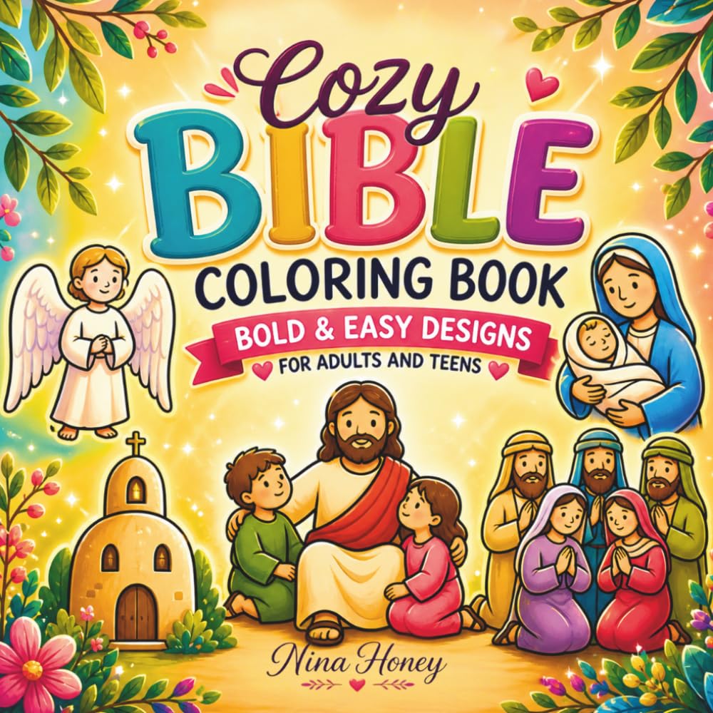 Cozy Bible Coloring Book for Adults and Teens: Bold & Easy Designs, Featuring Simple Faith-Inspired Scenes for Relaxation and Creative Calm