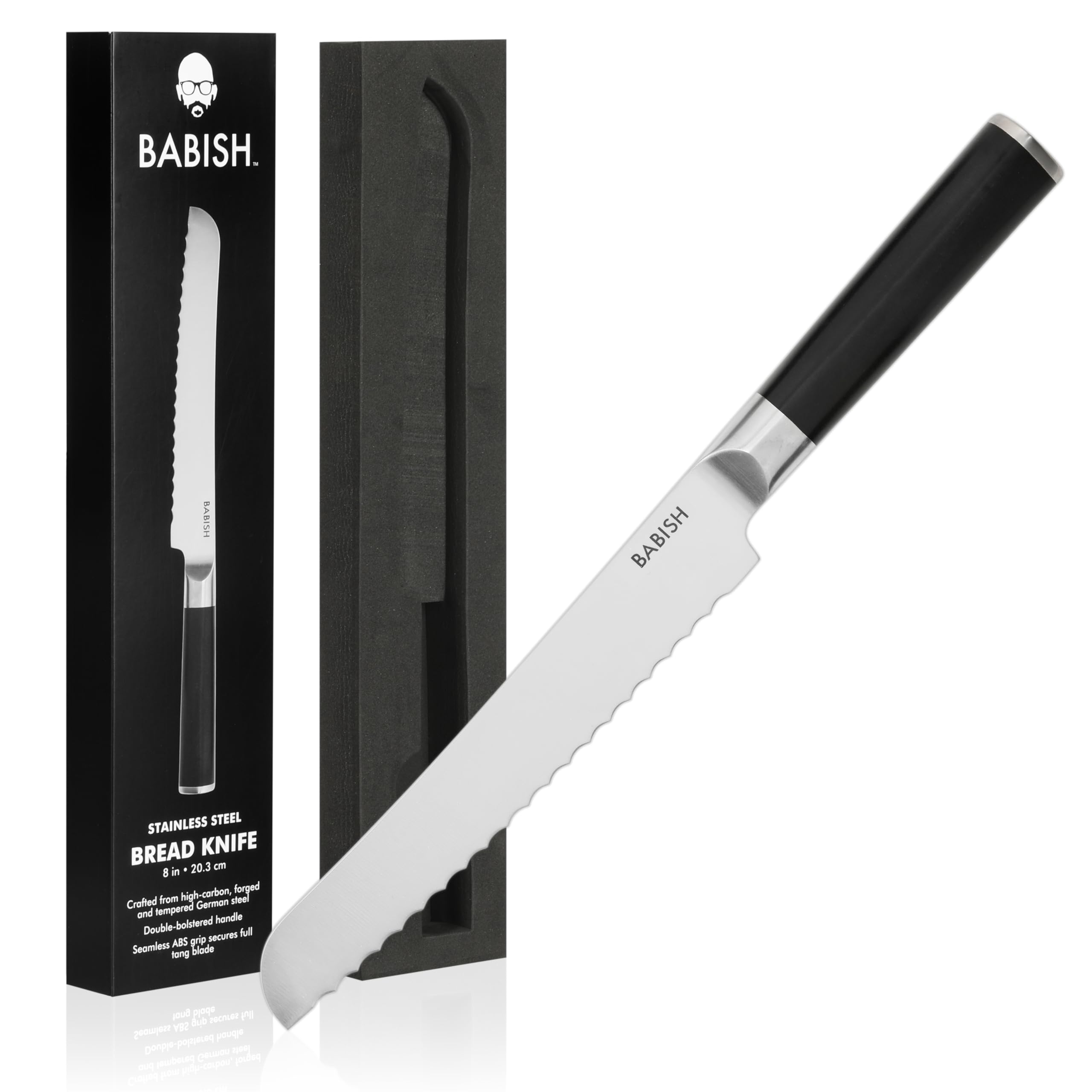 Babish High-Carbon 1.4116 German Steel Cutlery, Bread Knife
