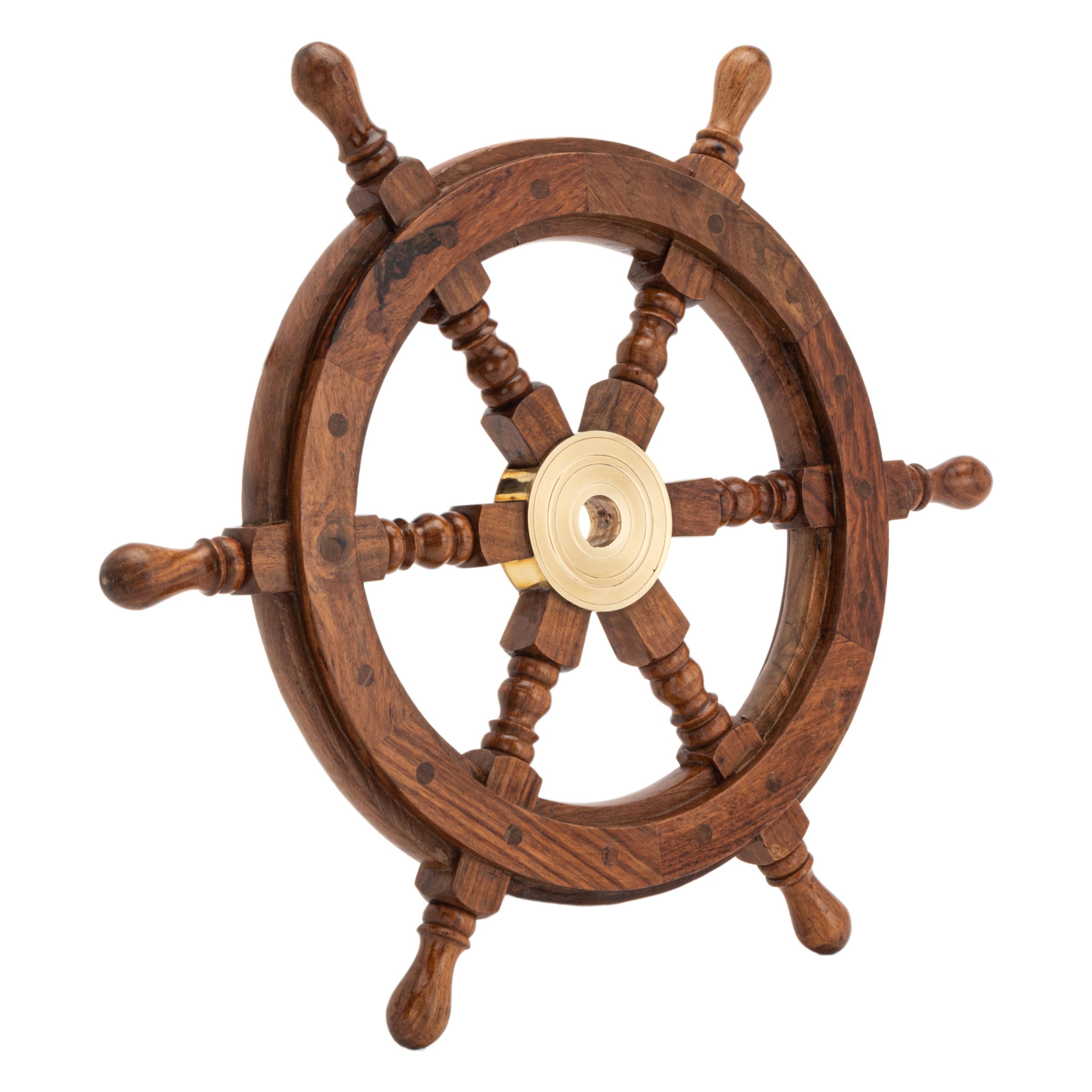 NKlaus Gouvernail Premium - Qualité supérieure - Laiton véritable - 45 cm - Décoration murale nautique - 14950