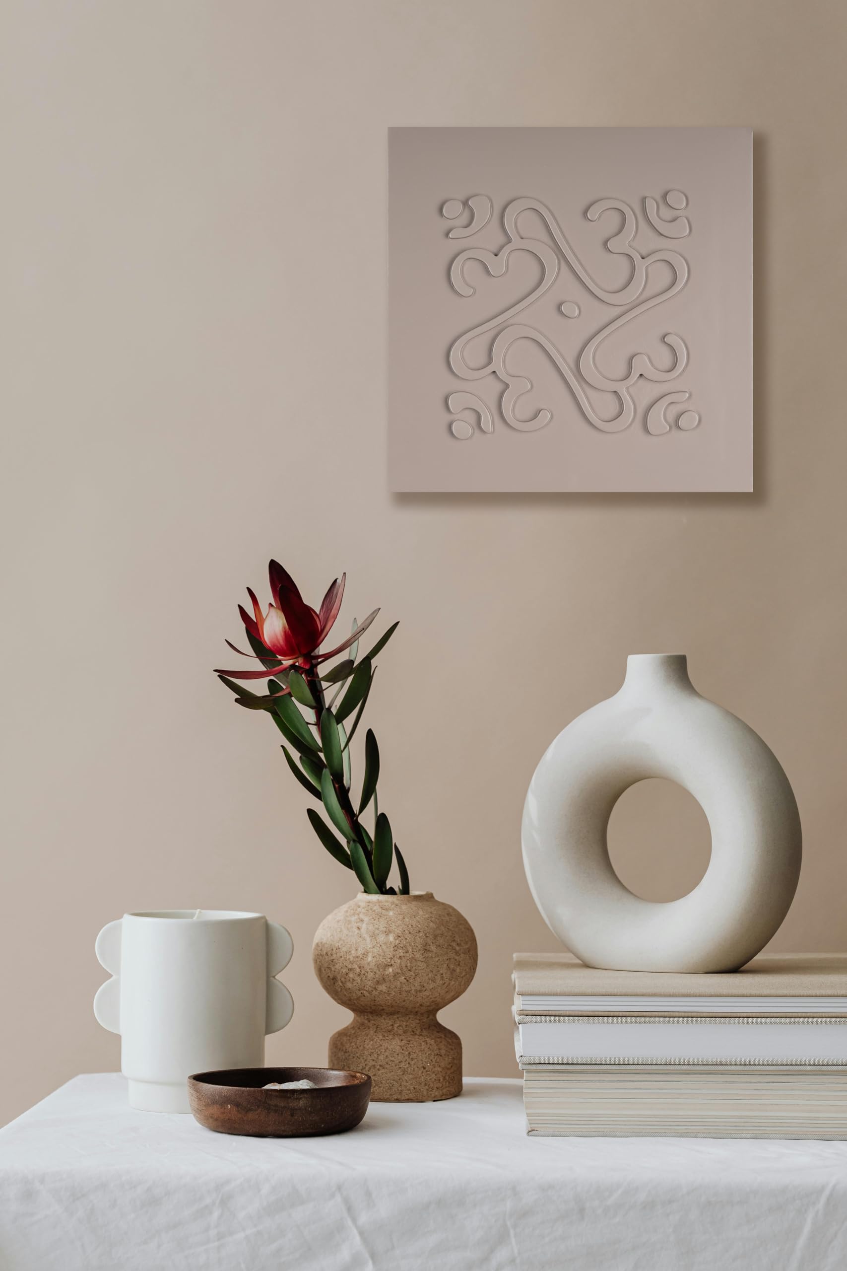 Spiritual OM 3D Wall Art, Wall Frame, Minimilastic/Decorative Wall Hanging For Home Decor, Abstract Wall Art,Elegant Wall Hanging, Wooden Wall Frame, Ready to Hang Wall Frames 3