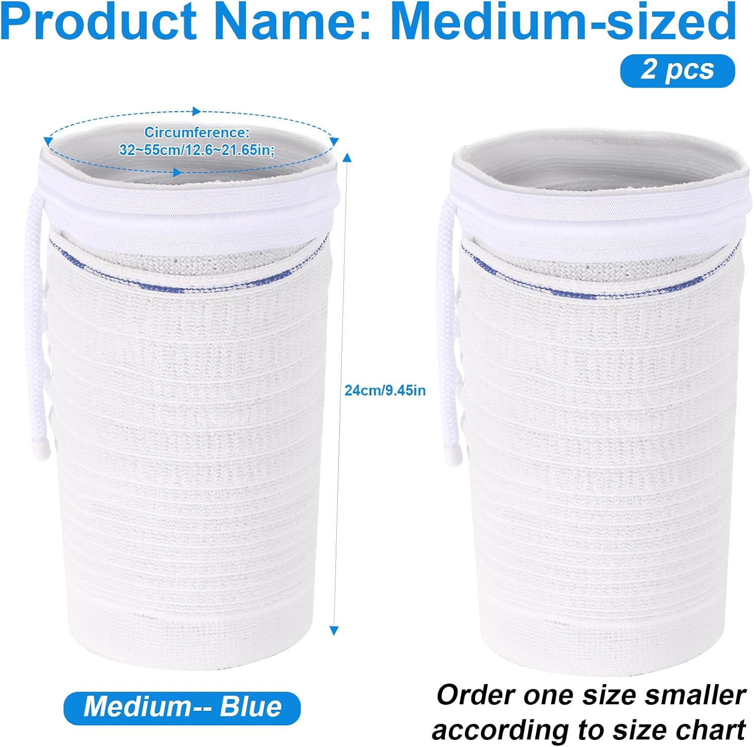 2pcs Catheter Leg Bag Holder, Catheter Stabilization Device (Medium) | Catheter Stabilization Devices Breathable & Reusable Catheter Leg Bag Holder with Adjustable Drawstring Design for Women Men