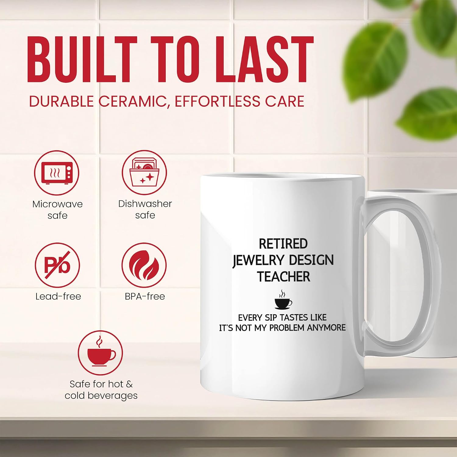 Retired Jewelry Design Teacher Mug - Jeweler Coffee Cup - Craft Instructor Funny Gift From - Tea Mugs - Designer Cups - 11 Oz Ceramic Gifts For Enthusiasts, Birthday, Him, Her, Christmas, Appreciation image 4