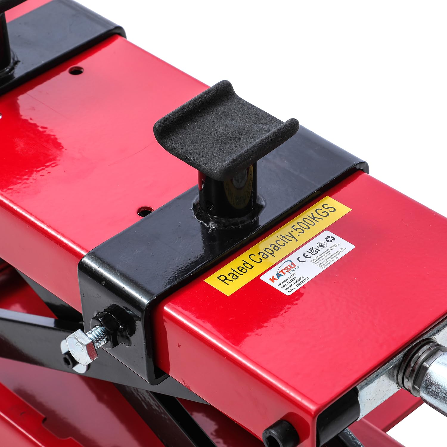 TOPWAY Cavalletto Alzamoto Cric Ponte Sollevatore Moto capacità Max 500 kg Altezza Regolabile 9,5cm - 40cm per Riparazioni Officina Garage