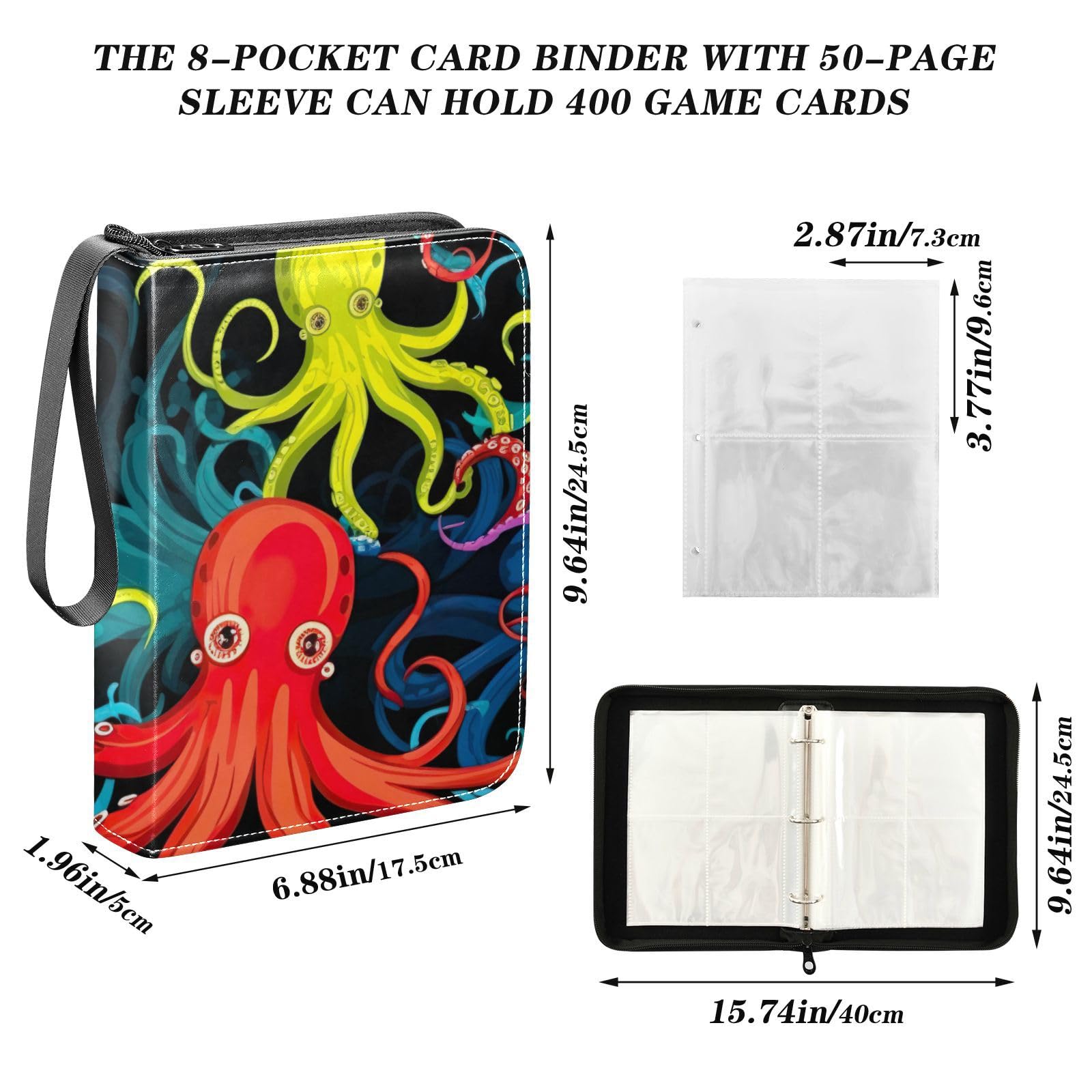 Amazon.com: Octopus Waterproof Trading Card Binder,400-Pocket