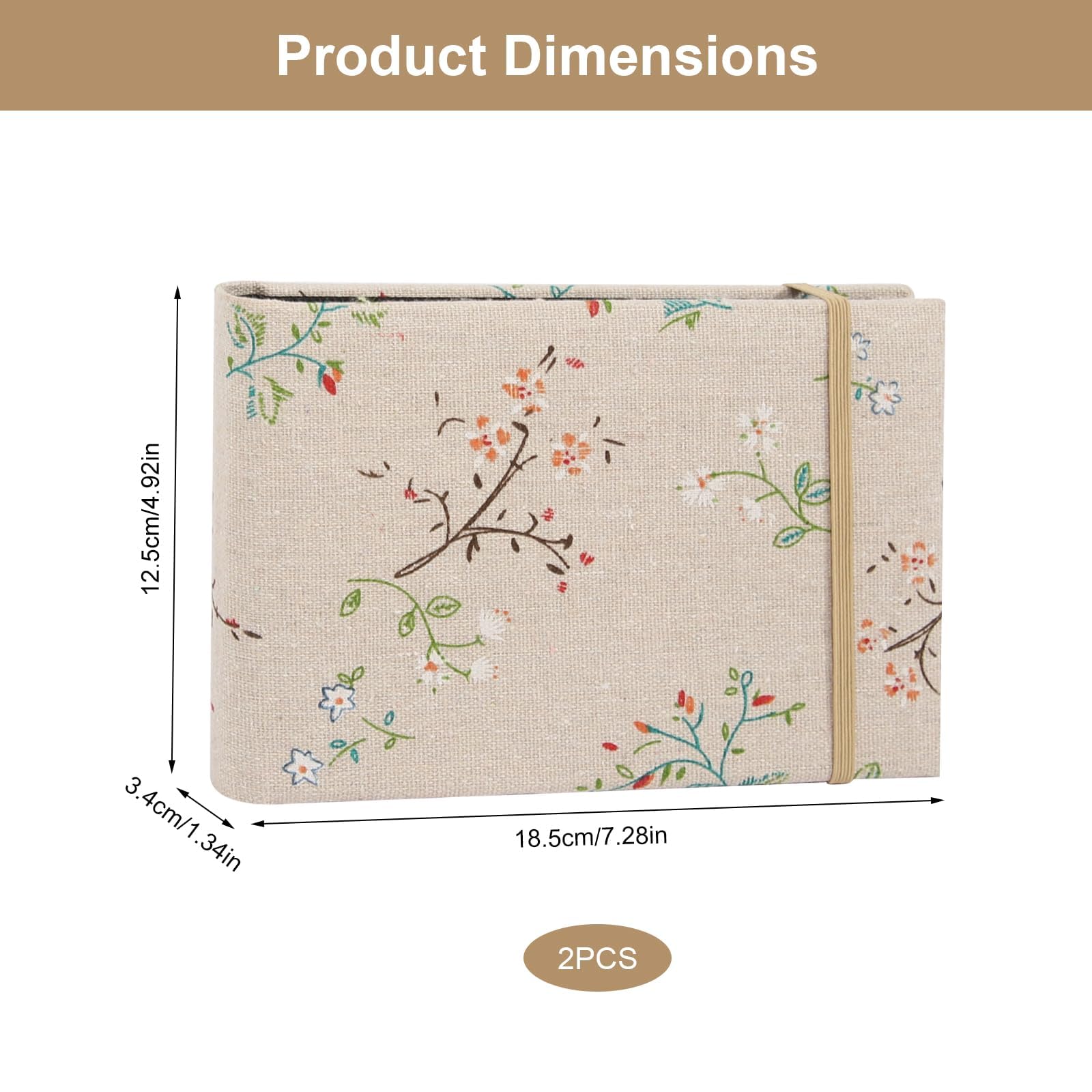 Small Photo Albums 6x4, 2 Pack Slip in Photo Albums Mini Flip Photo Book with Linen Cover - Image 2