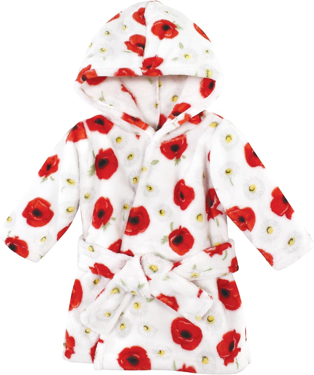 Hudson Baby Albornoz unisex con cara de animal de peluche para bebé