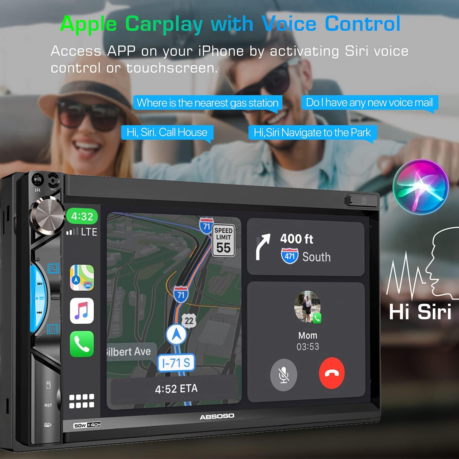 Exсluѕіvе Dіѕсоunt 90% Prісе 7 Inch Touchscreen Car Stereo - ABSOSO Double Din Car Audio Receiver with Apple CarPlay Bluetooth Mirror Link HD Backup Camera 16-Band EQ AM/FM Radio USB/SD/AUX Video Output SWC Wireless Remote