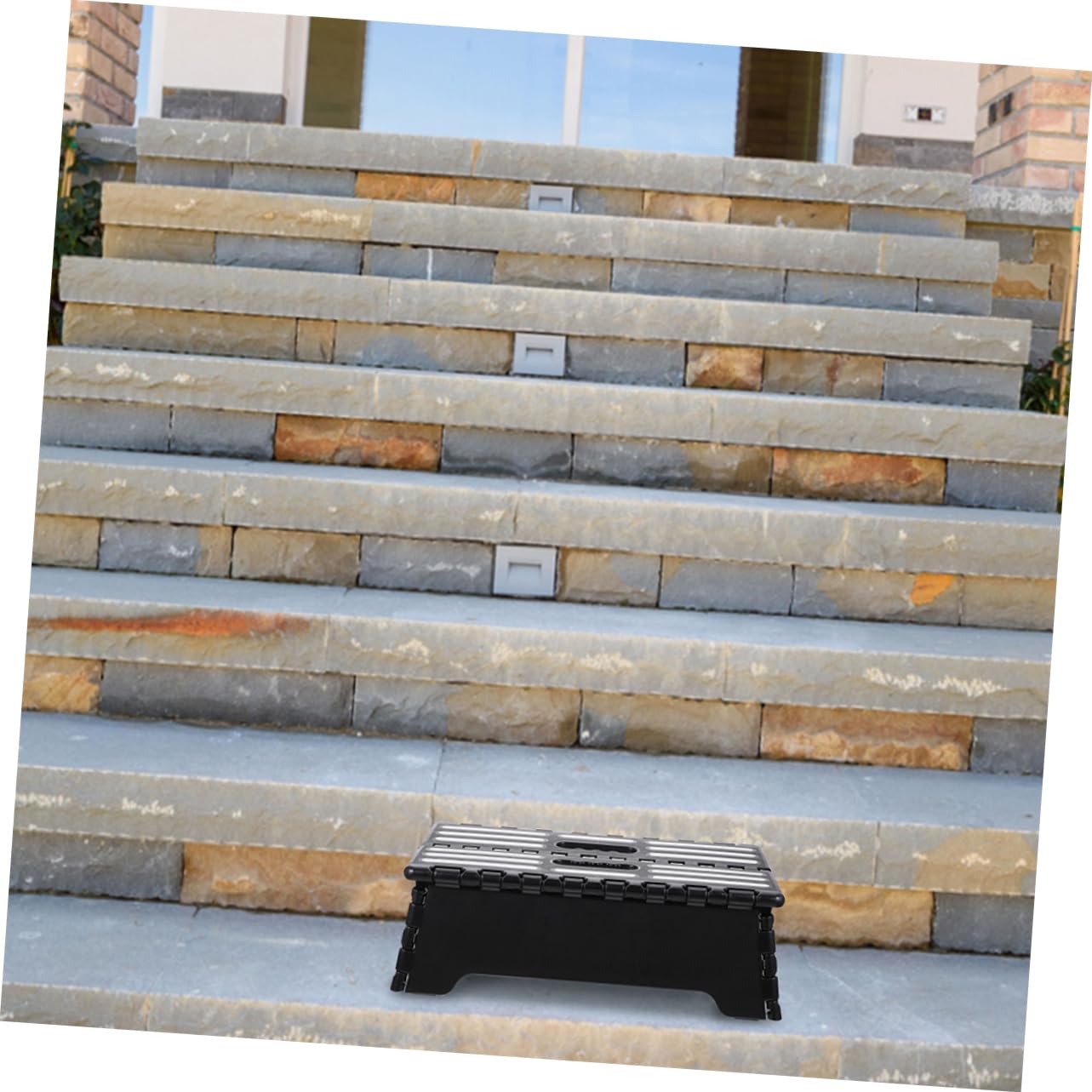 Anneome Escalera Antideslizante Portátil De Plástico PP para Personas Mayores Taburete Plegable para Cocina Fácil De Usar Casa o Jardín