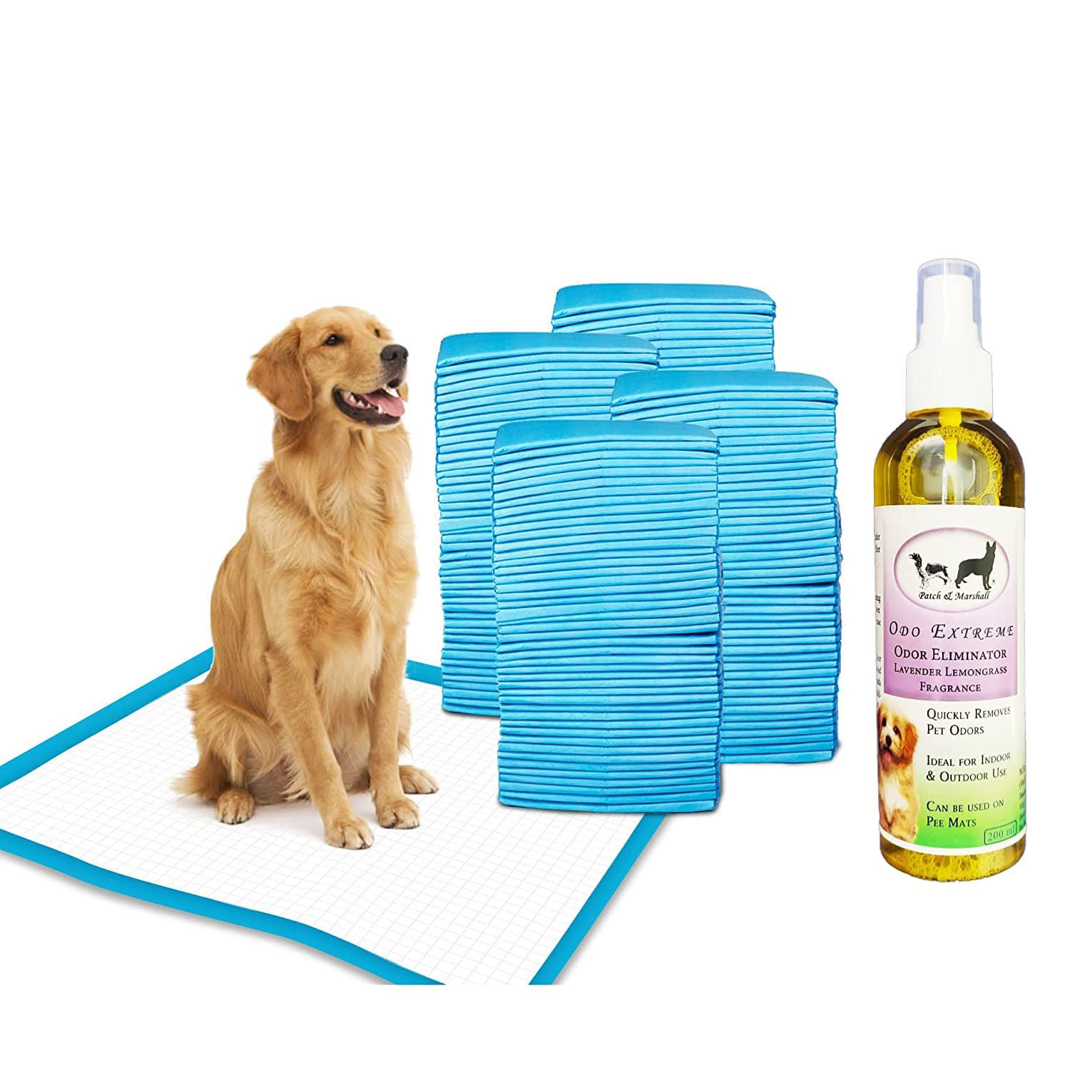 Patch & Marshall Floor Sticking XL Dog Training Pad, 60x90 cm Heavy Duty Training Pee & Potty Pads Quick Drying Surface & Absorbent Core, For All Breeds & Sizes (10 Training PadS & Odor Remover Combo) (B0C2KTSW5Y) Amazon Price History, Amazon Price Tracker