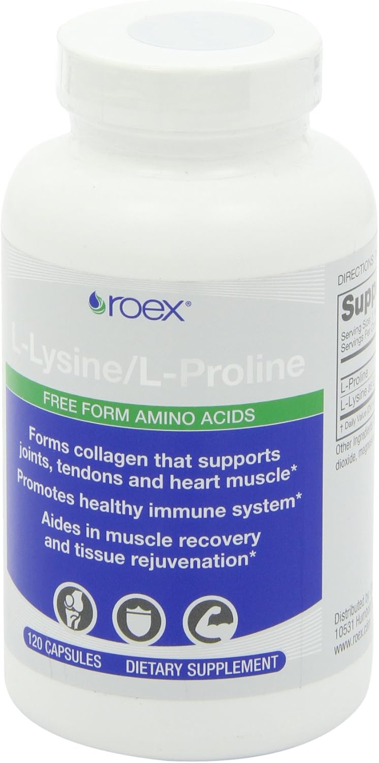 Roex L-Lysine Nutritional-Supplement, 120 Count : Health & Household