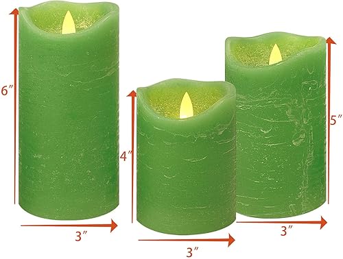 Miniatura 2 de CANDLE CHOICE Velas sin llama a pilas con temporizador remoto, cera real, realista, brillante, parpadeante, luces LED eléctricas, luces LED para