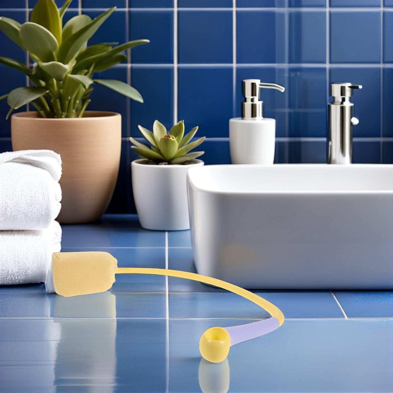 TOYANDONA Cepillo de Ducha Ergonómico con Mango, Cepillo de Espalda para Ancianos, Limpieza Corporal Profunda