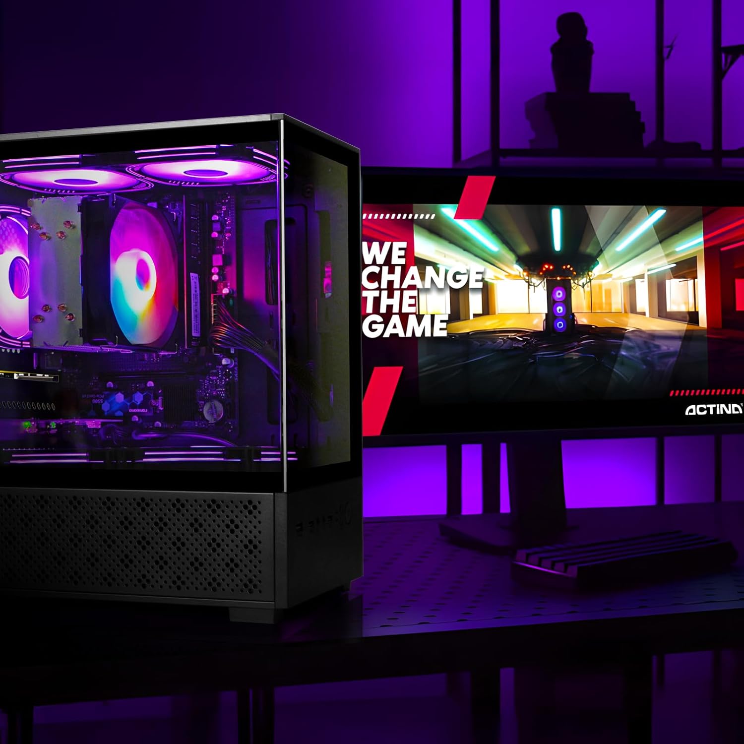 71o1c14OUvL._AC_SL1500_ LXZ Desktop PC AMD Ryzen 7-5700G 8 core 3.9GHz, 16G DDR4 RAM, 512GB NVME SSD, Tower Computer with 400W Power Supply for Home and Office (Black)