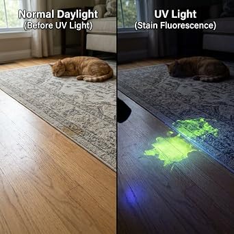 ALONEFIRE SV137 Professional 365nm UV Flashlight USB-C Rechargeable Digital Display Zoom Black Light Pet Urine Detector with Built-in Battery