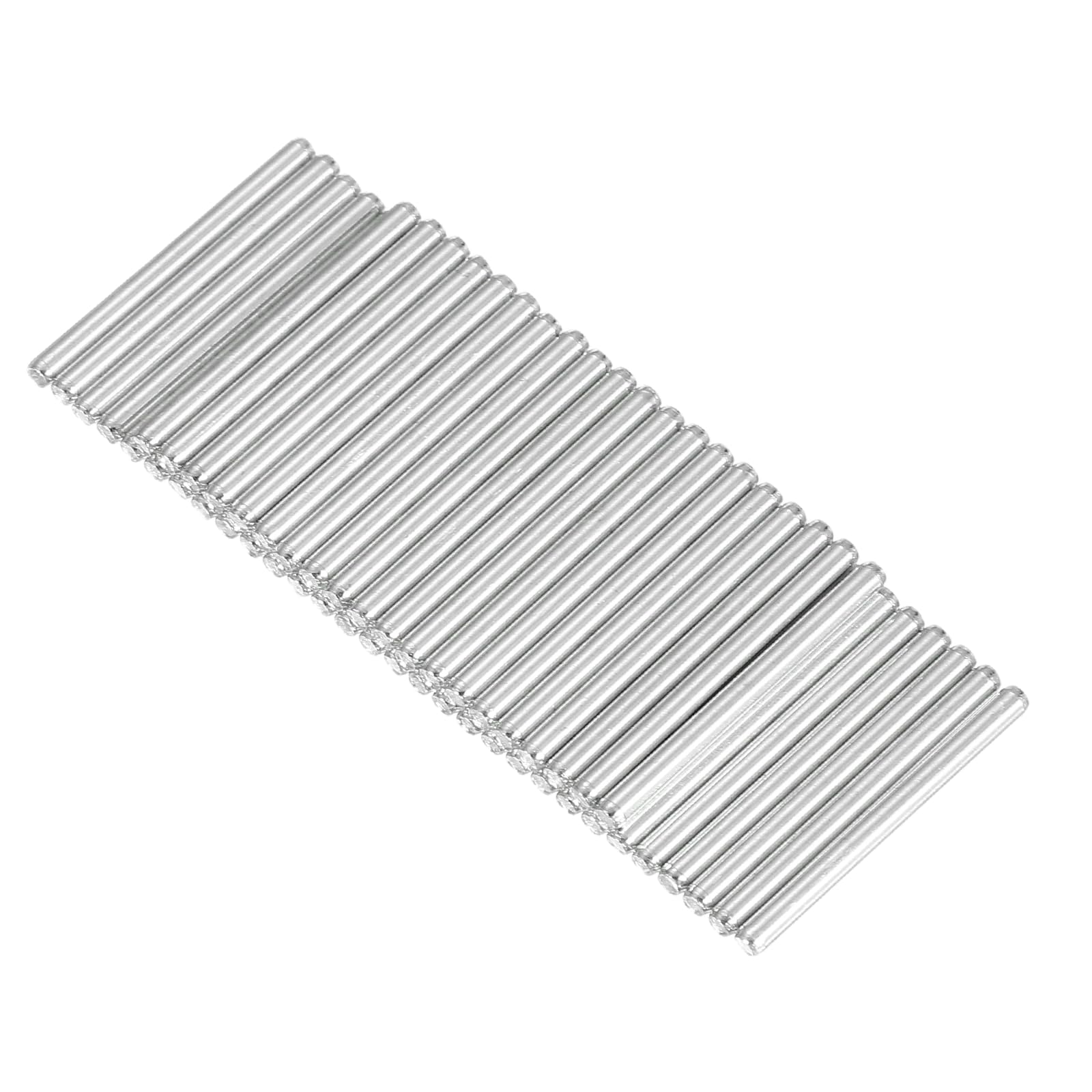 sourcing map 50pcs 2.5mmx30mm Toys Shaft Round Rod Axles Drive Shaft Silver