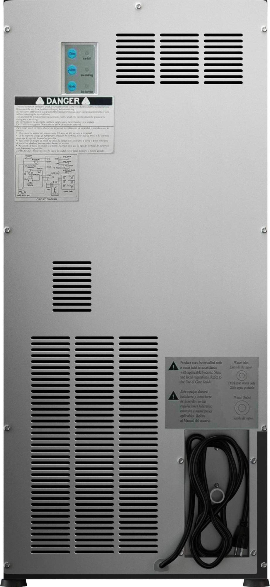 EdgeStar IB450SS 50 Lb. 15 Inch Wide Undercounter Clear Ice Maker