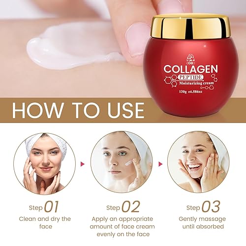 Miniatura 9 de AOAO Crema facial de colágeno para mujeres, antienvejecimiento, crema antiarrugas para mujeres para hidratación profunda, reparación de la piel,