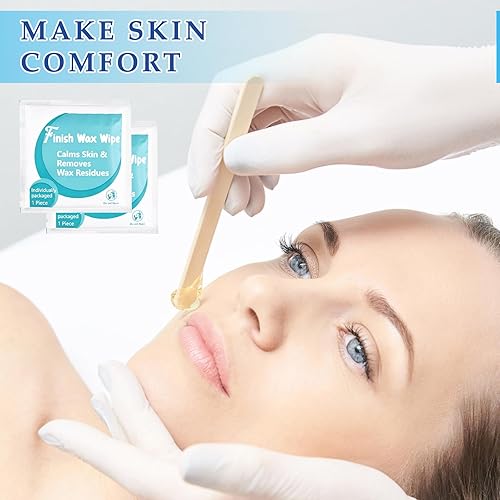 Miniatura 6 de Timgle 200 toallitas de cera de acabado envueltas individualmente después de toallitas de cera a granel, removedor de cera para la piel, limpiador