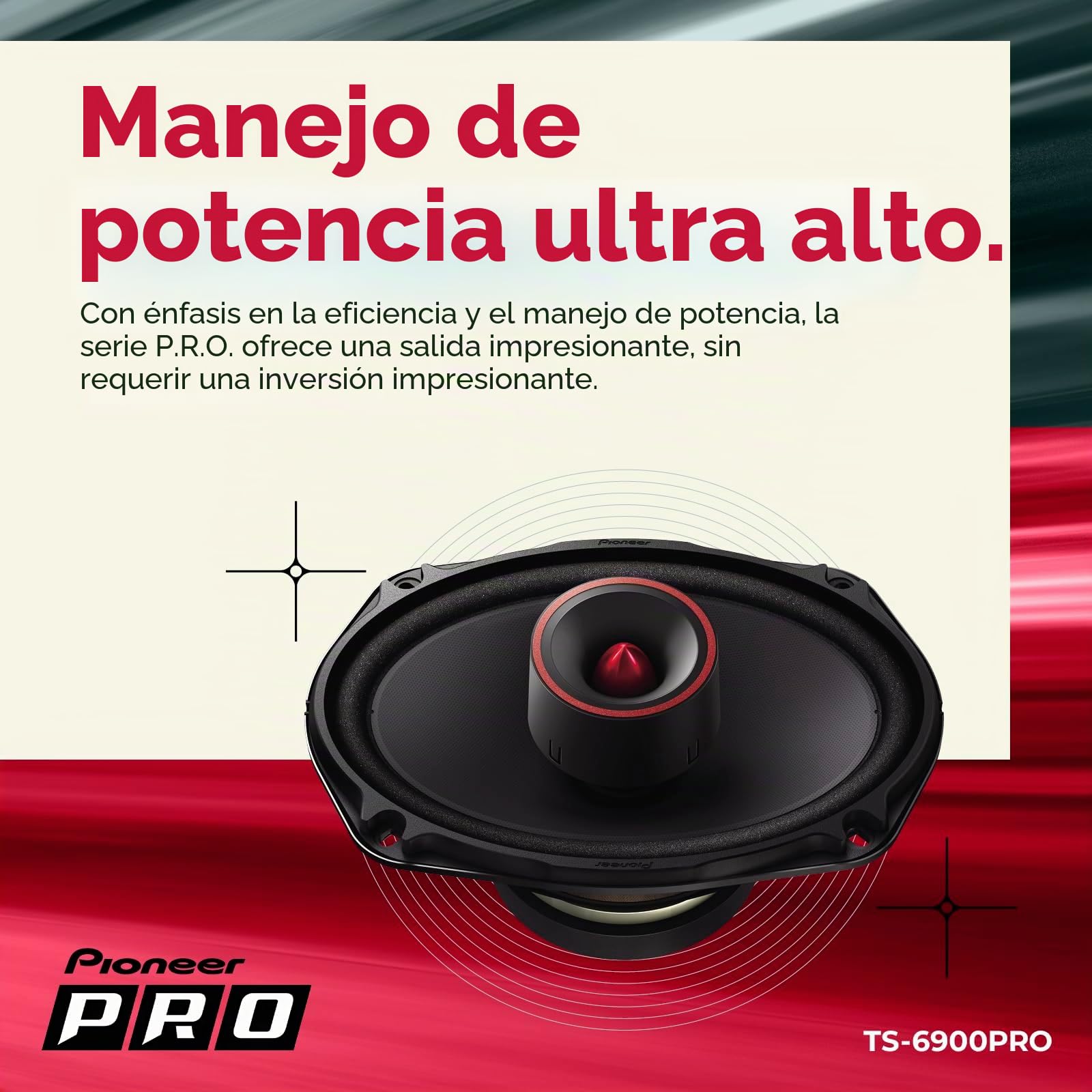 Pioneer TS6900PRO Pro Series - Altavoz de 2 vías de 600 W MAX 2 de 6 x 9 Pulgadas, Color Negro