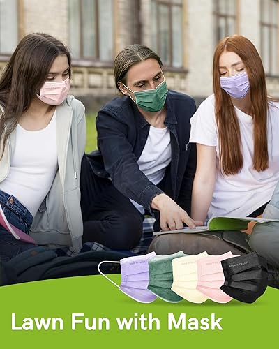 Miniatura 44 de FriCARE Mascarillas desechables, 3 capas ASTM nivel 3 grado médico, elegibles para FSA/HSA, transpirables y cómodas para alergias/protección solar