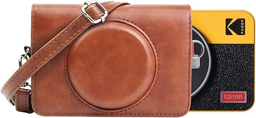 MUZIRI KINOKOO Kodak Mini Shot 2 Retro - Funda protectora de piel sintética compatible con Kodak C210R  Mini Shot 2 Retro 2 Retro 2 en 1, impresora
